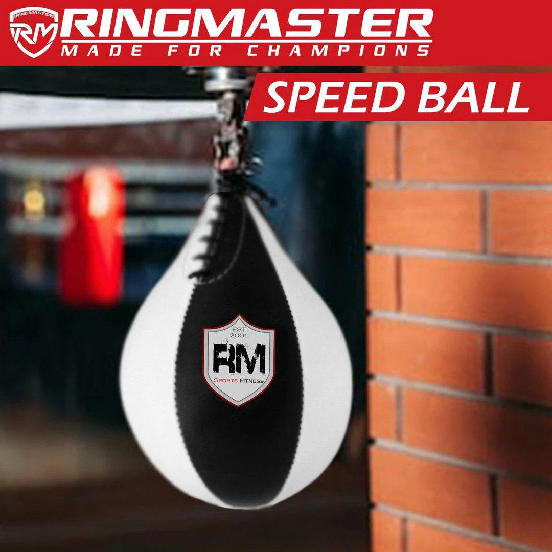 RingMaster Sports Speed Ball Synthetic Leather White/Black