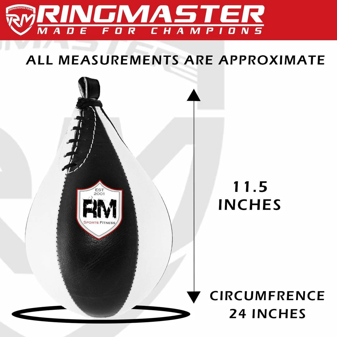 RingMaster Sports Speed Ball Synthetic Leather White/Black