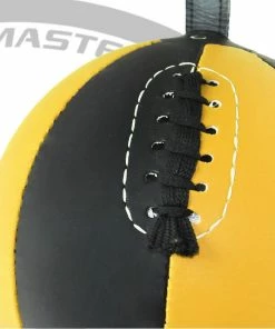 Training RingMaster Sports Double End Speed Bag Ball Genuine Leather Gold/Black