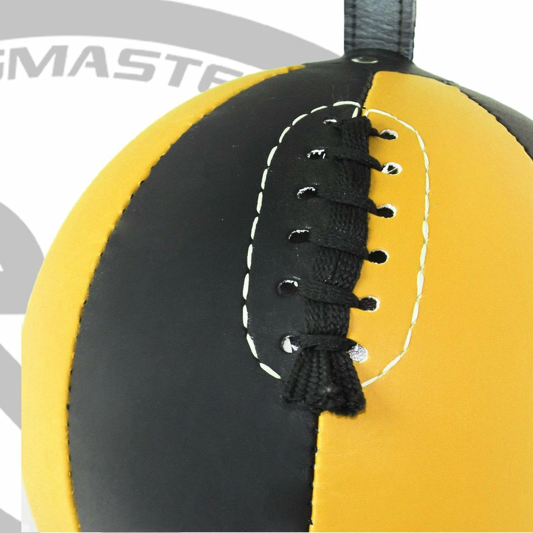 RingMaster Sports Double End Speed Bag Ball Synthetic Leather Gold/Black