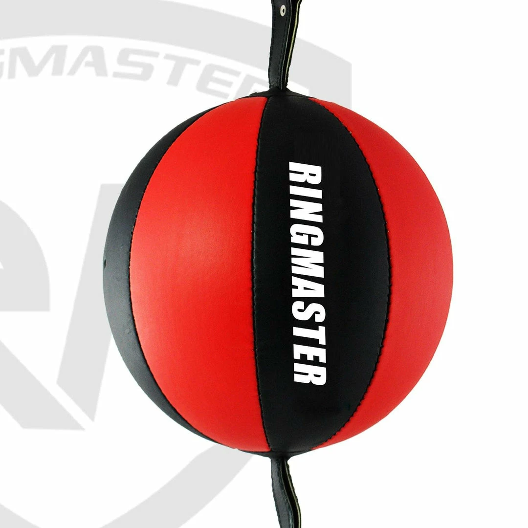 RingMaster Sports Double End Speed Bag Ball Synthetic Leather Red/Black