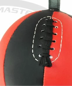 Training RingMaster Sports Double End Speed Bag Ball Genuine Leather Red/Black