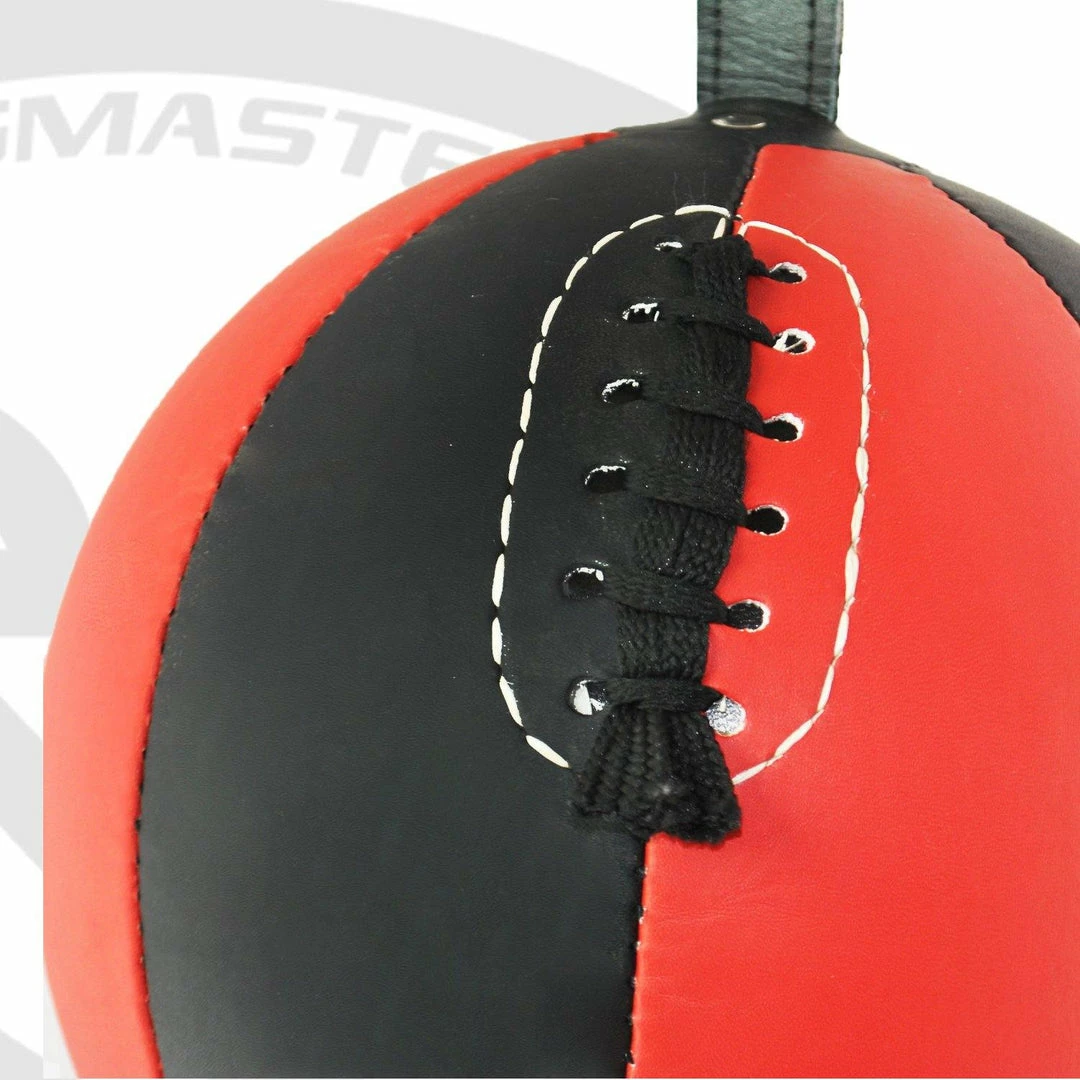 Training RingMaster Sports Double End Speed Bag Ball Genuine Leather Red/Black