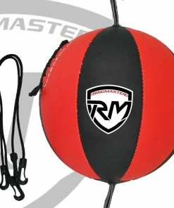 RingMaster Sports Double End Speed Bag Ball Synthetic Leather Red/Black