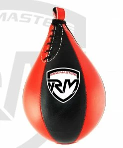 RingMaster Sports Speed Ball Genuine Leather Red/Black Training