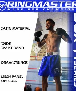 RingMaster Sports BoxR Senior Boxing Shorts Blue