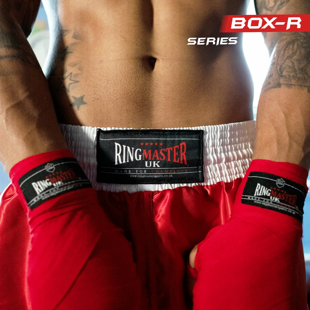 RingMaster Sports BoxR Kids Boxing Shorts Red