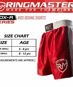 RingMaster Sports BoxR Kids Boxing Shorts Red