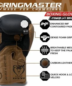 RingMaster Sports Boxing Gloves CarbonTech Leather Cobra Series