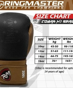 RingMaster Sports Boxing Gloves CarbonTech Leather Cobra Series