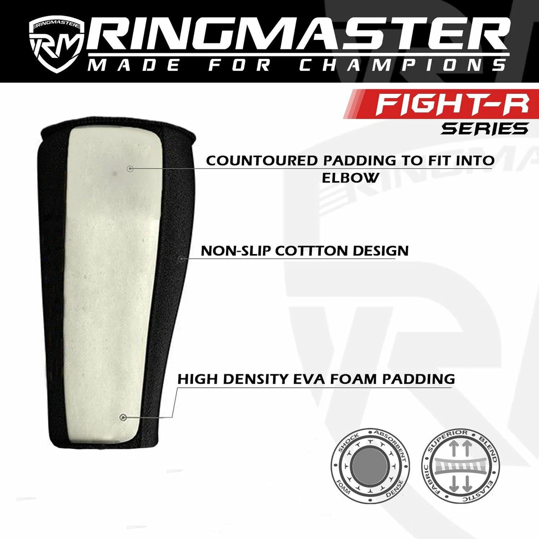 RingMaster Sports Elastic Forearm Support Pads Black