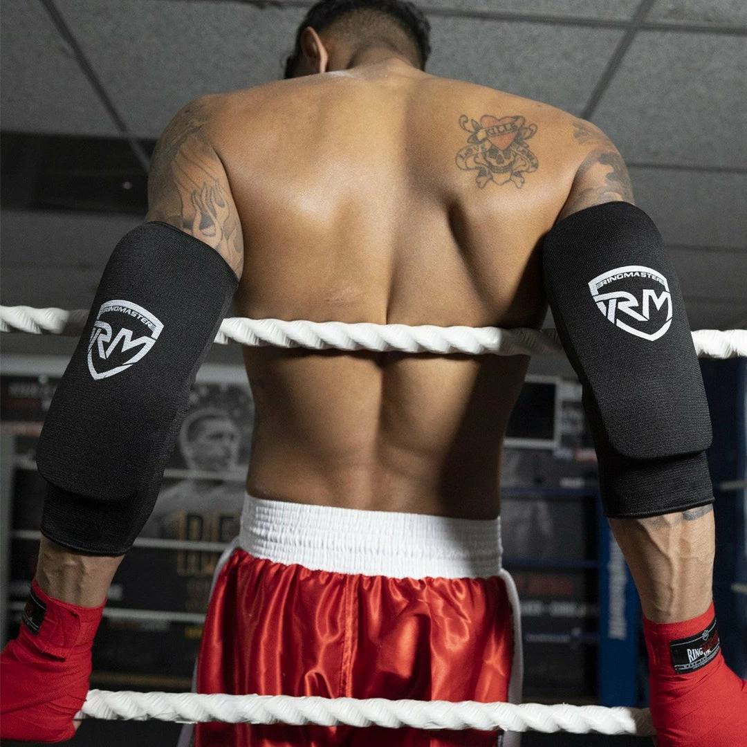 RingMaster Sports Elastic Forearm Support Pads Black