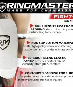 RingMaster Sports Elastic Forearm Support Pads White