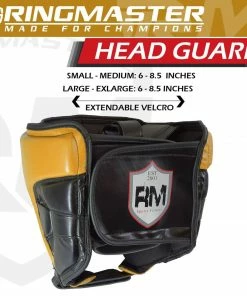 RingMaster Sports Boxing HeadGuard Black And Gold