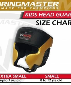 RingMaster Sports Kids Boxing HeadGuard Black And Gold