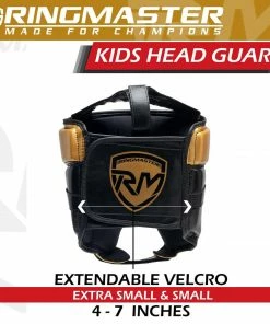 RingMaster Sports Kids Boxing HeadGuard Black And Gold