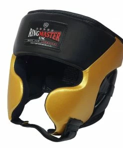 RingMaster Sports Kids Boxing HeadGuard Black And Gold