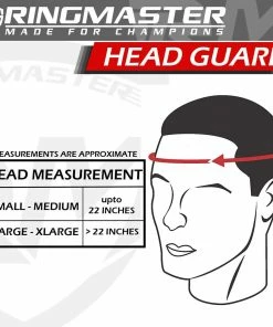 RingMaster Sports Boxing HeadGuard Synthetic Leather Silver And Black