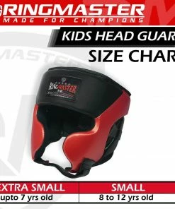RingMaster Sports Kids Boxing HeadGuard Black And Red