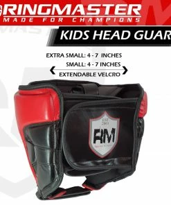 RingMaster Sports Kids Boxing HeadGuard Black And Red