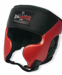 RingMaster Sports Kids Boxing HeadGuard Black And Red