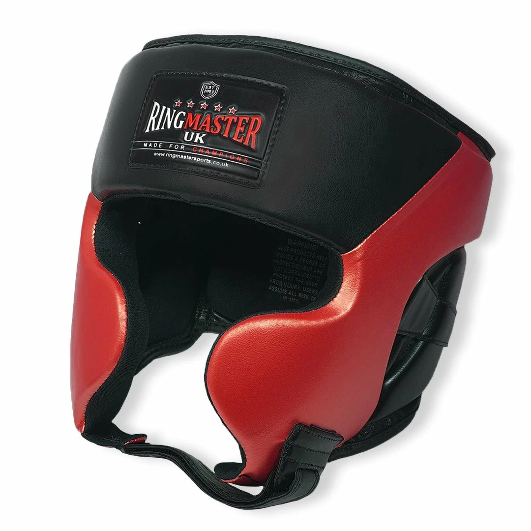 RingMaster Sports Kids Boxing HeadGuard Black And Red