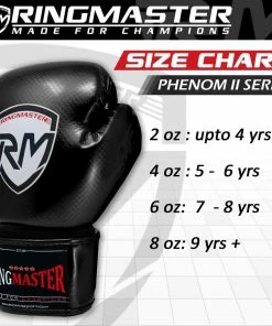 RingMaster Sports - Phenom Kids Boxing Gloves CarbonTech Black