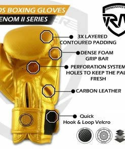 RingMaster Sports - Phenom Kids Boxing Gloves CarbonTech Gold