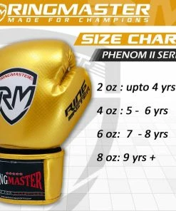 RingMaster Sports - Phenom Kids Boxing Gloves CarbonTech Gold