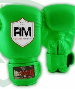 RingMaster Sports - Phenom 1 Kids Boxing Gloves CarbonTech Green