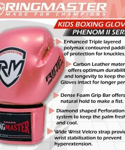 RingMaster Sports - Phenom Kids Boxing Gloves CarbonTech Pink