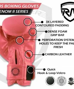 RingMaster Sports - Phenom Kids Boxing Gloves CarbonTech Pink
