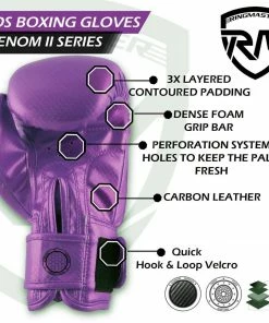 RingMaster Sports - Phenom Kids Boxing Gloves CarbonTech Purple