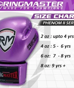 RingMaster Sports - Phenom Kids Boxing Gloves CarbonTech Purple