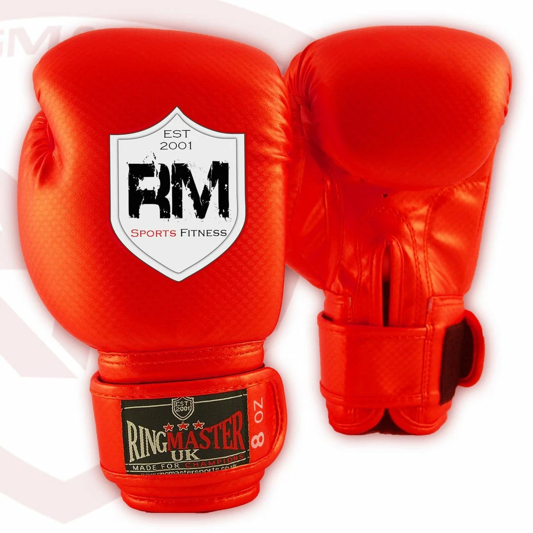 RingMaster Sports - Phenom 1 Kids Boxing Gloves CarbonTech Red