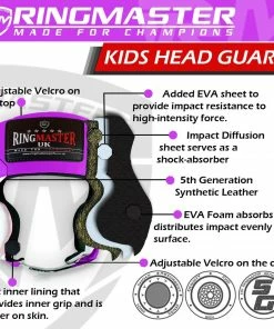 RingMaster Sports Kids Boxing HeadGuard Purple And White