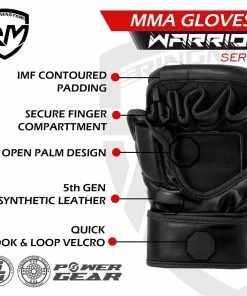 RingMaster Sports Warrior Series MMA Gloves 8oz Black