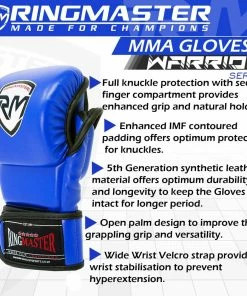 RingMaster Sports Warrior Series MMA Gloves 8oz Blue