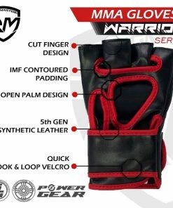 RingMaster Sports Warrior Series MMA Gloves 5oz Black