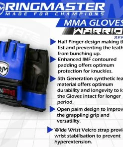 RingMaster Sports Warrior Series MMA Gloves 5oz Blue