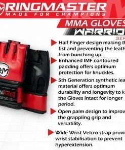 RingMaster Sports Warrior Series MMA Gloves 5oz Red