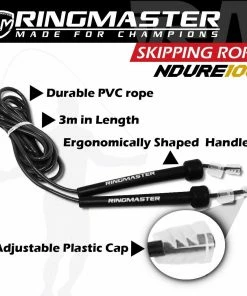 RINGMASTER SPORTS SKIPPING ROPE 3M BLACK Fitness