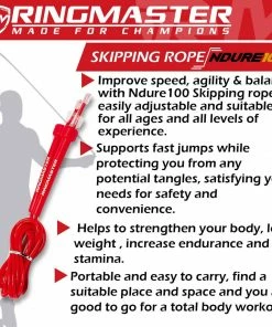 RINGMASTER SPORTS SKIPPING ROPE 3M RED Fitness