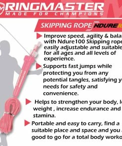 RINGMASTER SPORTS SKIPPING ROPE 3M PINK