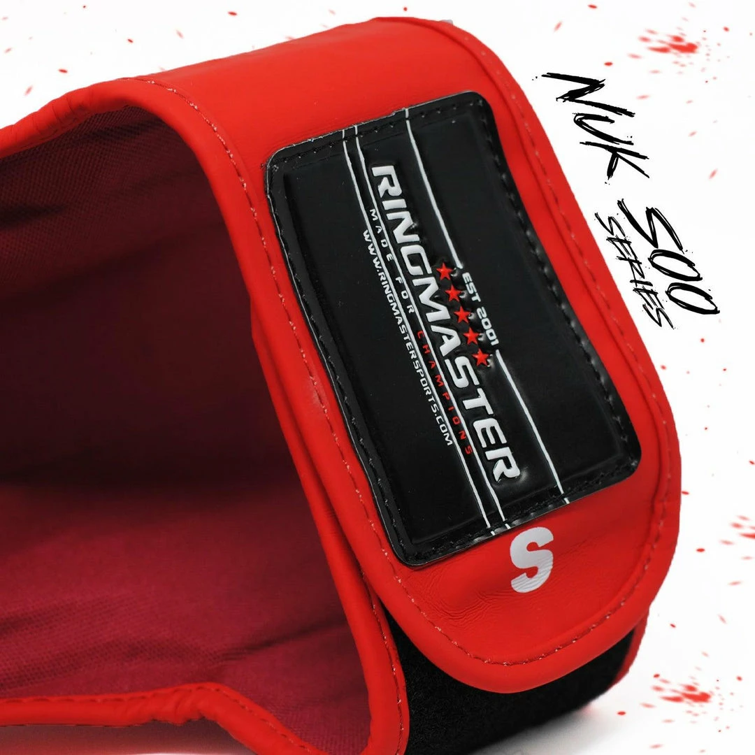 Kickboxing RingMaster Sports Shin Instep Guard Nuk Soo Series Red