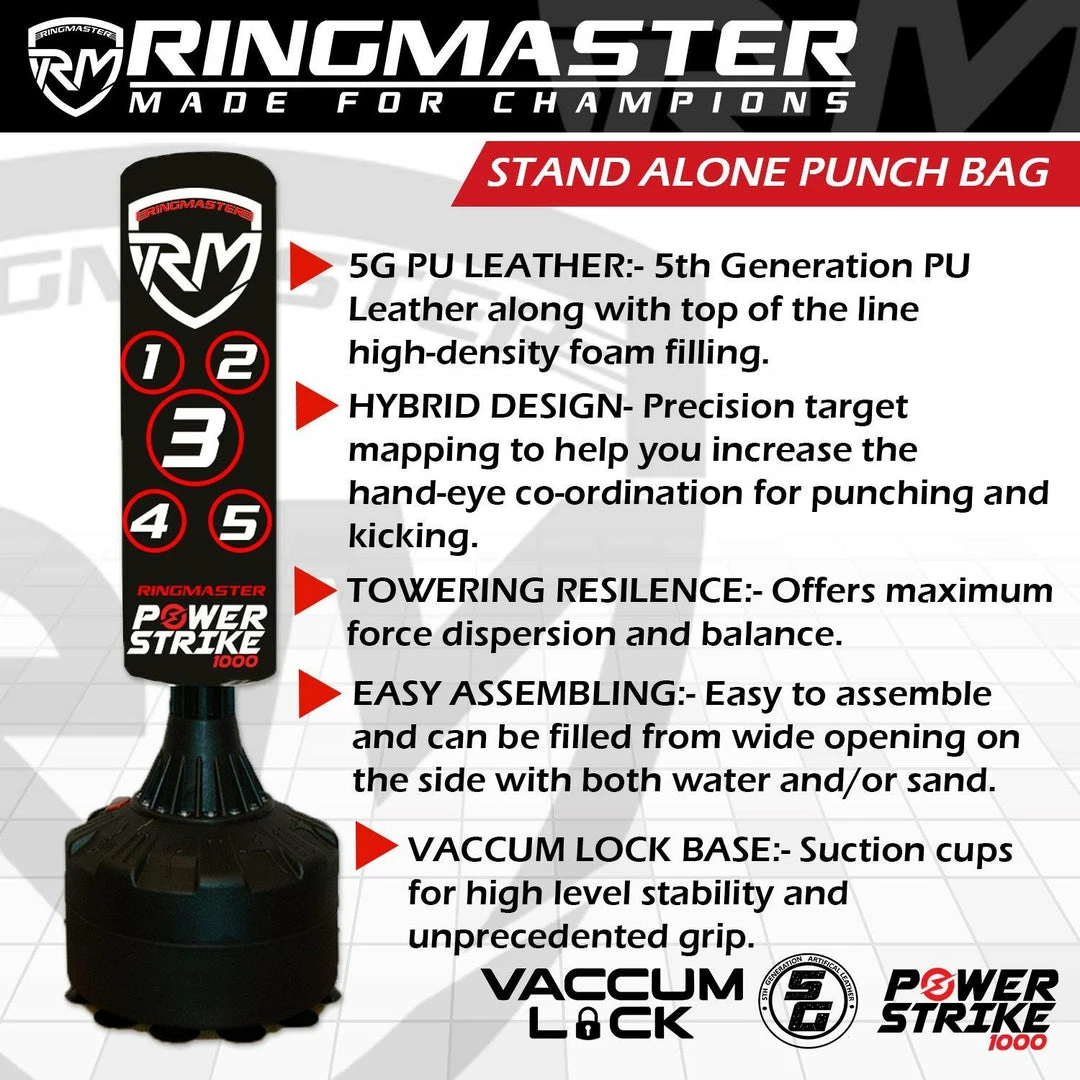 RingMaster Sports Free Standing Punch Bag Power Strike 1000 Punching Bag