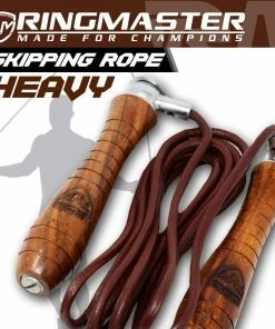 RingMaster Sports Heavy Duty Leather Skipping Rope