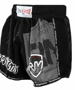RingMaster Sports Warrior Thai / Kickboxing Shorts Black