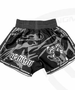 RingMaster Sports Warrior Kids Thai / Kickboxing Shorts Black