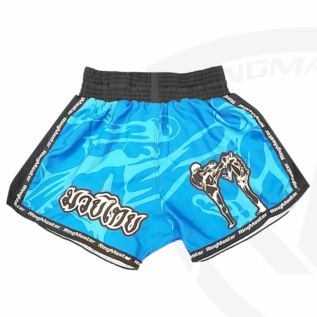 RingMaster Sports Warrior Kids Thai / Kickboxing Shorts Blue